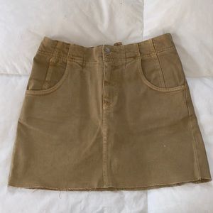 High waisted free people belted mini skirt